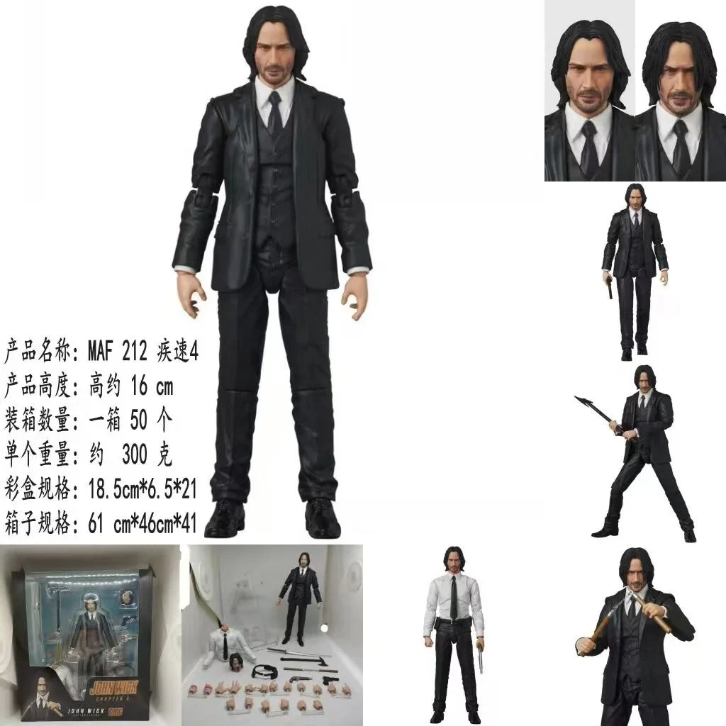 Mafex 212 John Wick Kapitel 4 Bewegliche Gelenke PVC Sammler-Actionfigur Spielzeug