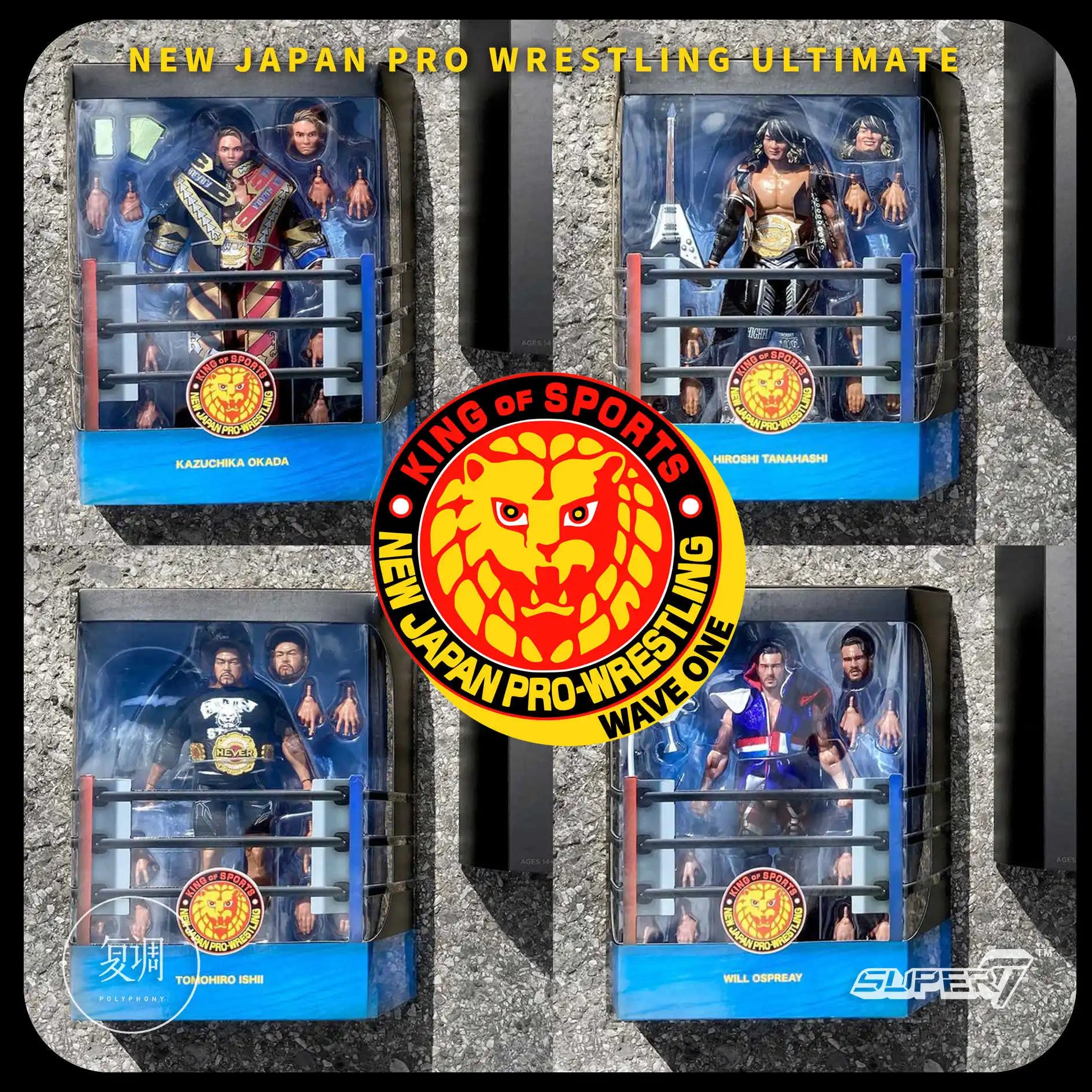 Super7 New Japan Pro Wrestling Bushi Hiromu Takahashi Tetsuya Naito Series 2 NJPW Ultimate Edition 7 Zoll