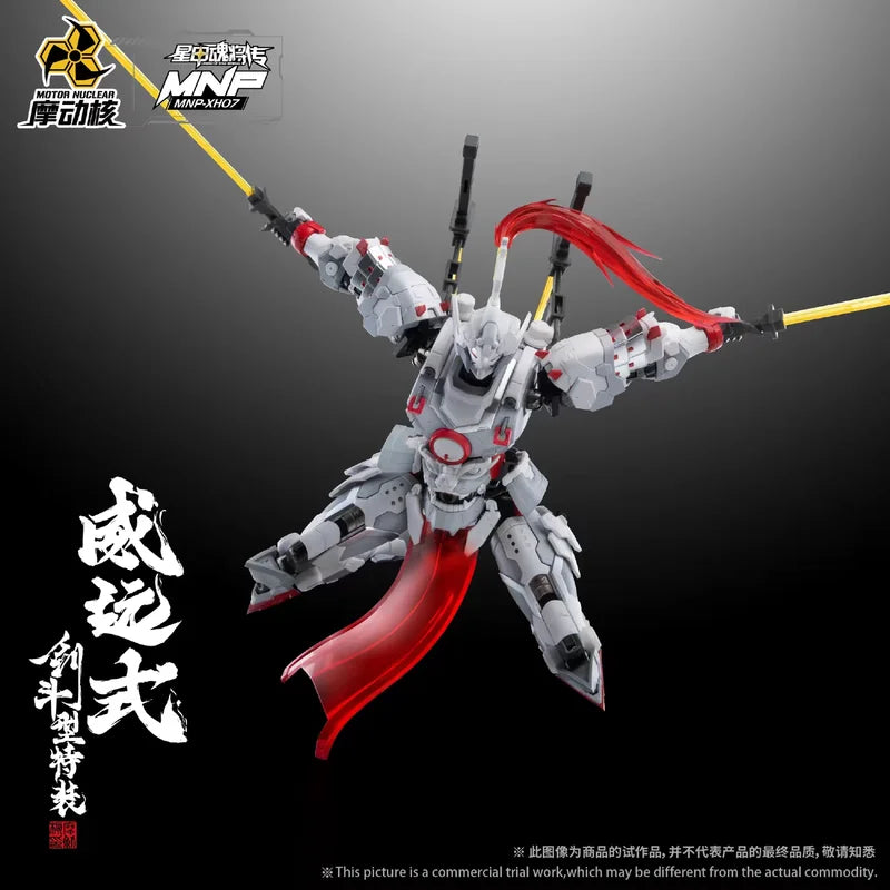 MOTOR NUCLEAR MNP-XH07 Wei Yuan-Style Sword-Fighting Alloy Joint Mecha Model Kit Buildable Action Figure Desk Ornament Boys Toy