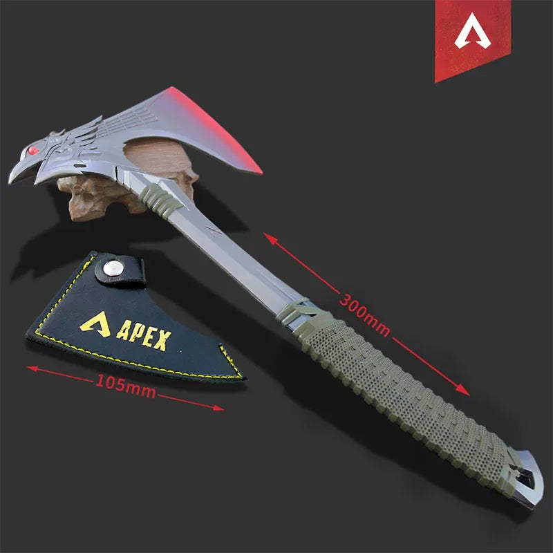 30cm Apex Game Peripheral Weapon Model Heirloom Raven's Bite Axe Toy Sword Cosplay Metal Safe Blunt Unedged Boys Gifts Collects