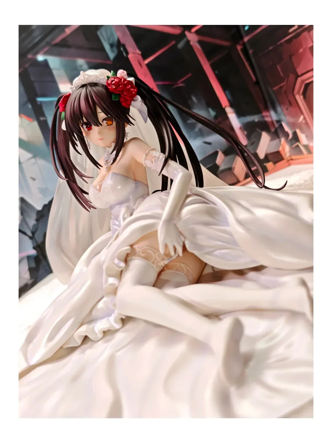 Kdcolle Date A Live Kurumi Wedding Dress Anime Figure Date A Bullet Yatogami Tohka Action Figure Collectible Model Toy Gift