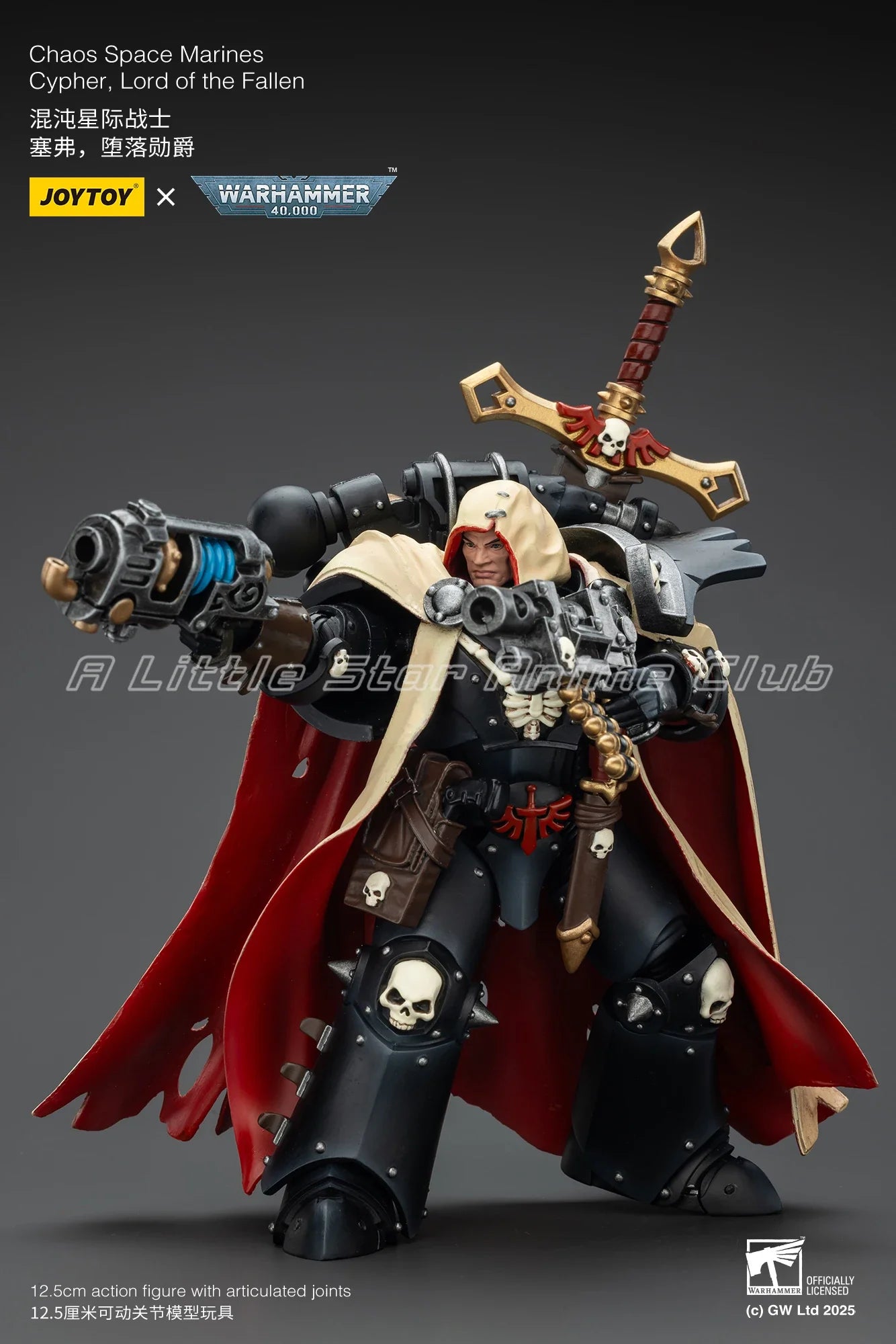 In Stock Original JOYTOY 1/18 Action Figure Warhammer 40000 Chaos Space Marines Cypher Lord of The Fallen Model Toys