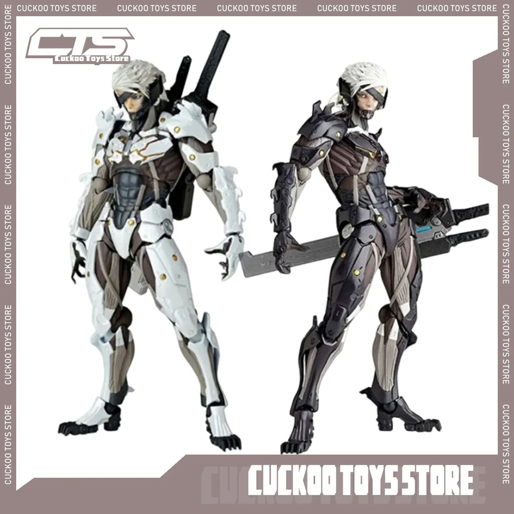 Kaiyodo The Ocedo Yamaguchi 140 Ex Metal Gear Action Figure Mgs Raiden Metal Gear Rising Rising Thunder Hand Gift Doll  Toy