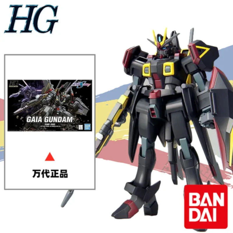 Original Bandai Gundam Anime Figure HG 1/144 SEED 20 ZGMF-X88S Gaia GUNDAM Assembly Ornaments Figure Model Anime Action Toys