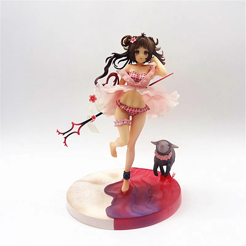 Arknights Eyjafjalla Sheep Ver Racing Outfit Anime Girl Model Figure PVC Statue For Collection Gift Wholesale Desktop Display