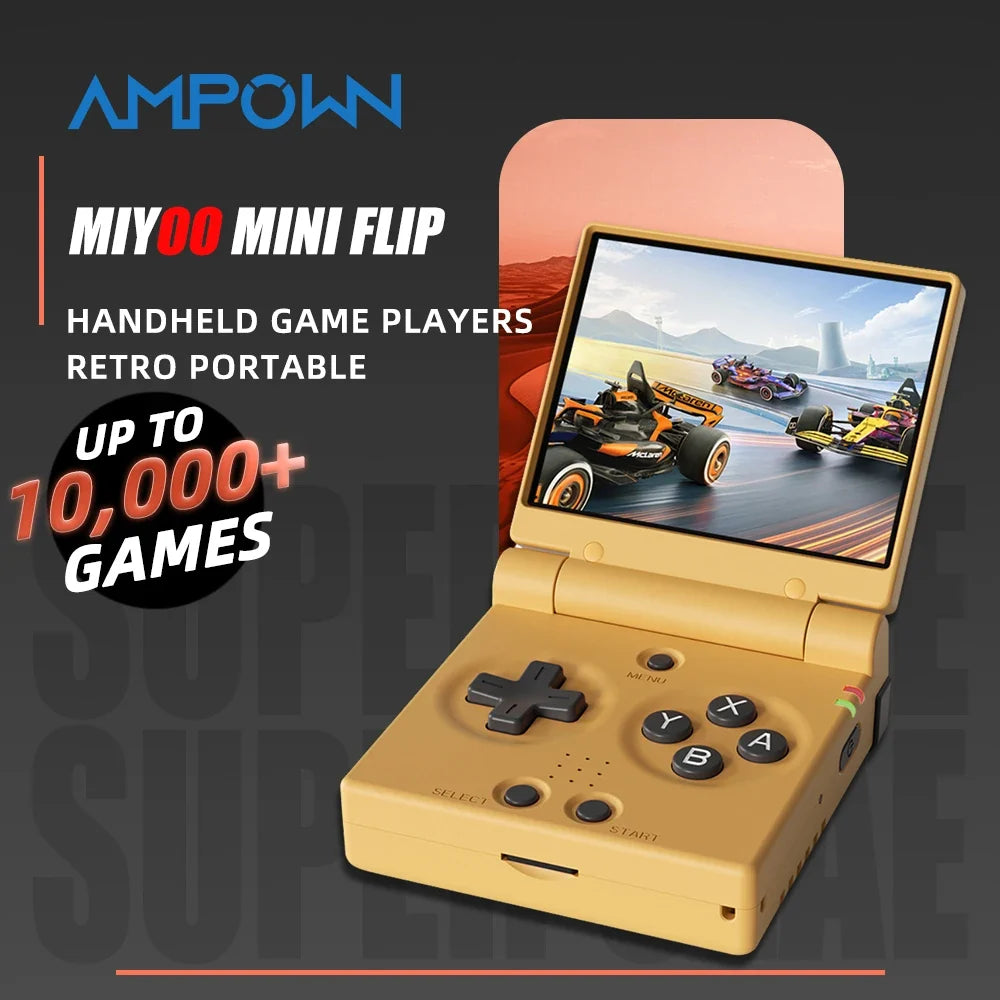 AMPOWN MIYOO MINI FLIP Fold Retro Game Console 2.8'' Video Game Linux System Handheld Game Players Consoles Dreamcast Portable