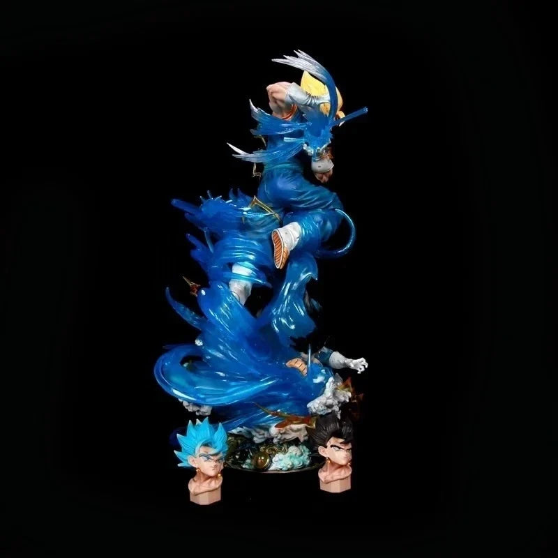 46cm Dragon Ball Vegetto Combat Posture Japan Anime Figure Model Statue Boys Collection Desktop Decoration Ornament Toy Gifts