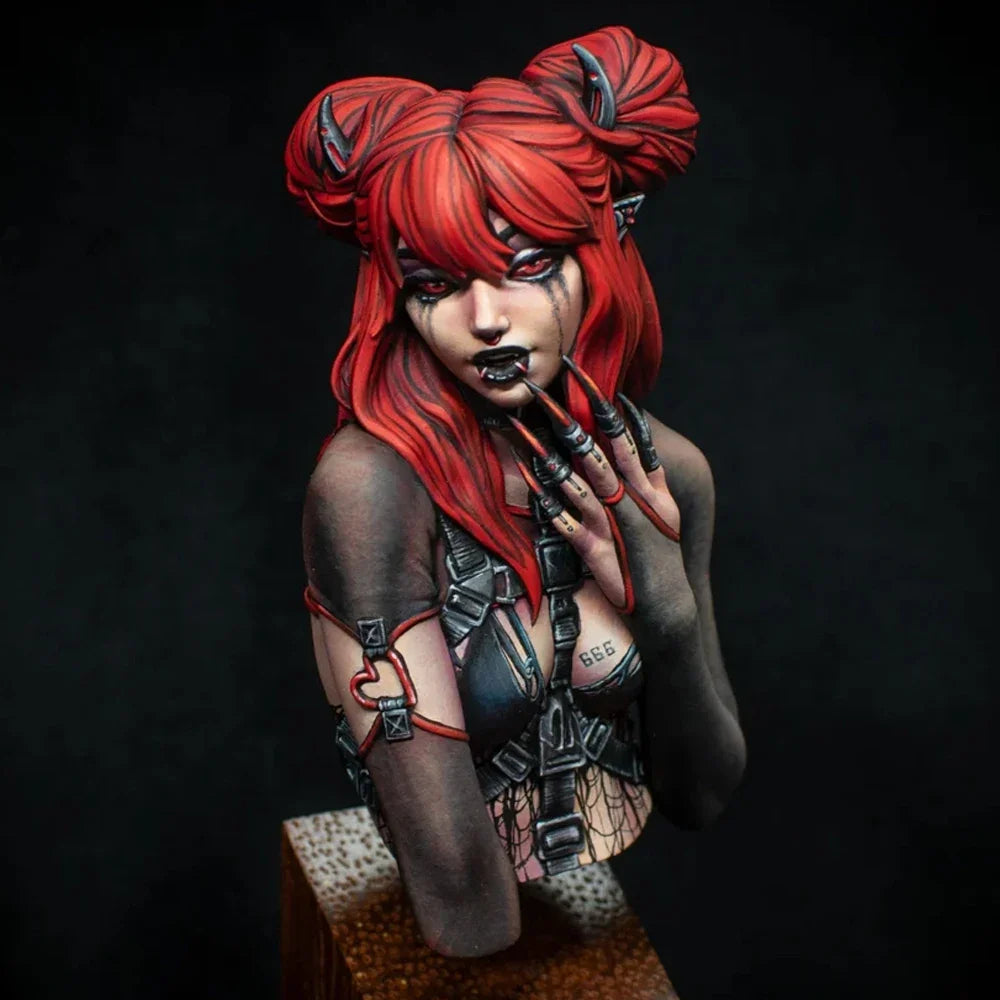 Resin Model figure Bust, 1/10 Ash Cyber Succubus, GK, Fantasy Theme, Unassembled and unpainted kit
