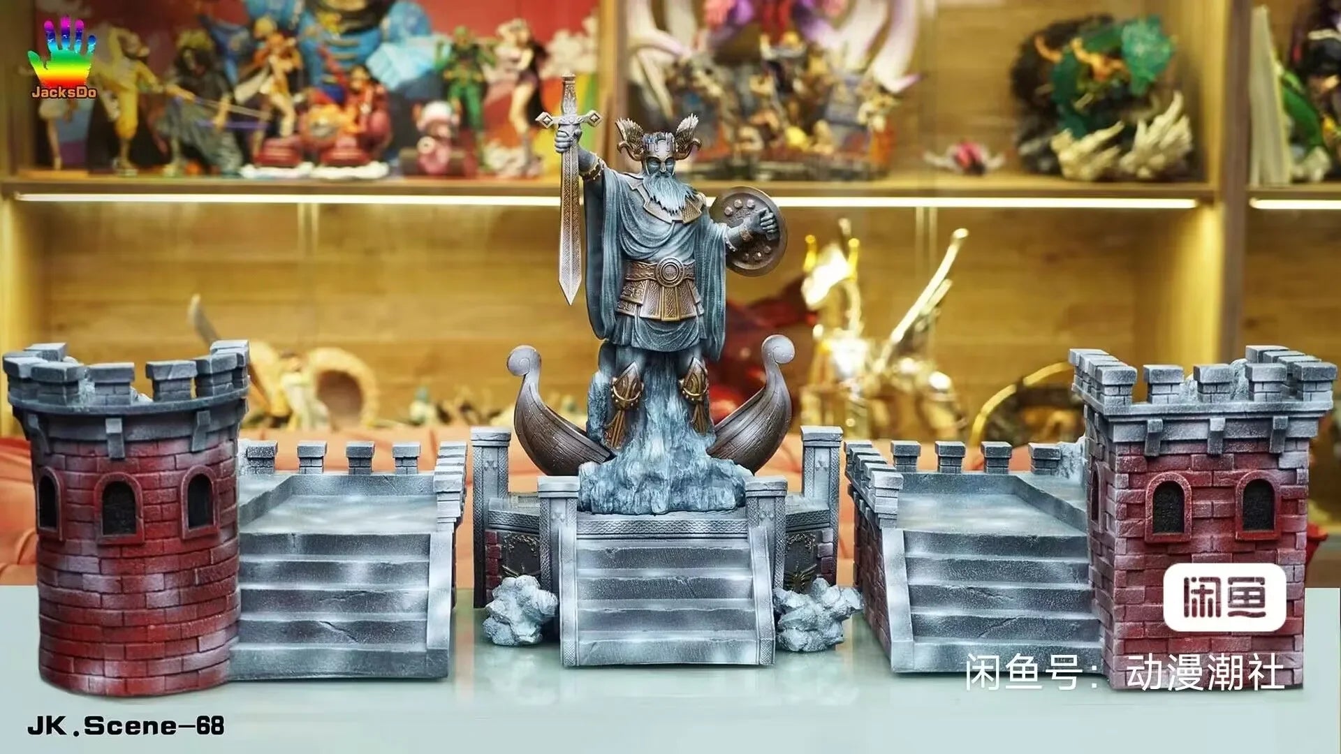 Jacksdo Saint Seiya Saintmyth Cloth Ex Odin/Oden Asgard/God Warrior Inch Decoration Diorama Scene Statue Resin In Sto