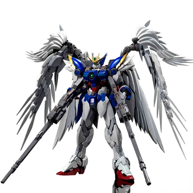 Bandai Genuine Gundam Model Kit Anime Figure HIRM 1/100 Wing Zero EW Collection Gunpla Anime Action Figure Toys for Children