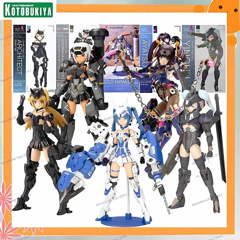 Kotobukiya Frame Arms Girl Model Kit Architect Gourai-kai Ayatsuki Yinghu Architect Mobile Suit Girl Anime Action Figures Toys
