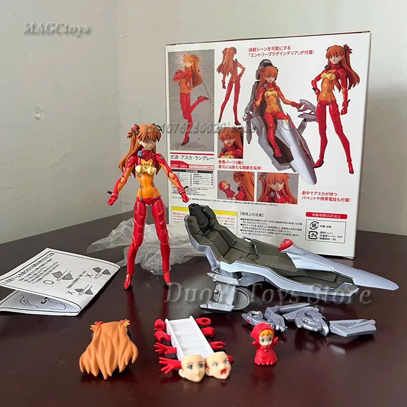 14CM Figma 084 Asuka Langley Shikinami: Test Plugsuit ver. Evangelion:2.0 Asuka NEW THEATRICAL EDITION Action Figure Model Toys