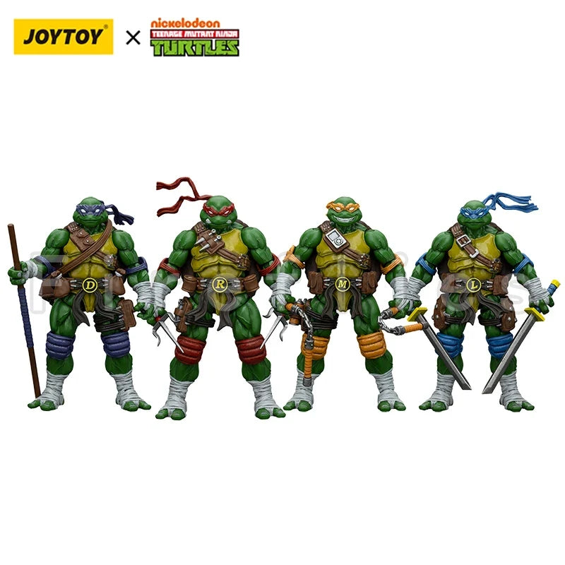 1/18 JOYTOY Action Figure Turtles Michelangelo Donatello Leonardo Raphael Re-issue Version Anime