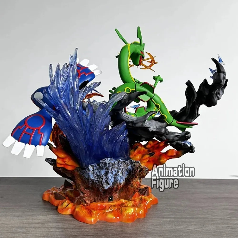 35cm/13.78in Anime Pokemon Figure Groudon Kyogre Rayquaza Action Figures Pvc Collection Model Toys for Childre Gifts