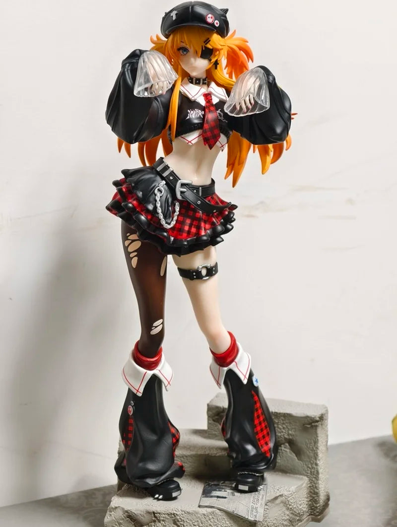 Rock Band Anime Figures Asuka Model 33cm Rock Style Decoration Beautiful Girl Model Statue Collectible Cute For Toys Kids Gifts