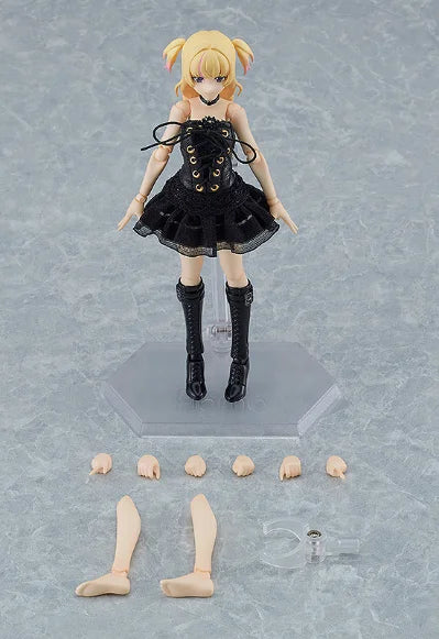 【FS】 Original Max Factory figma 581 Female Body (Yuki) Black Bodycon Dress Figure Model Toys Gifts Collection