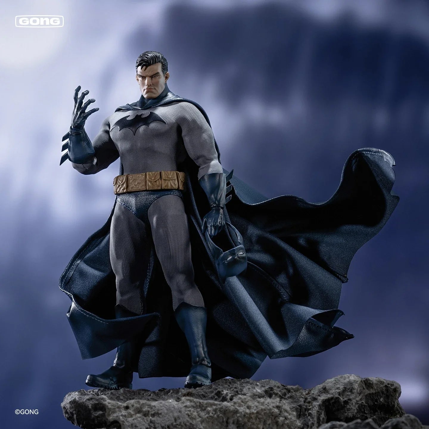 GONG DC Hush Batman 1/12 Action Figure Commoner People Movable Joints Doll Head Sculpture Comic Anime Collection Model Toys Gift