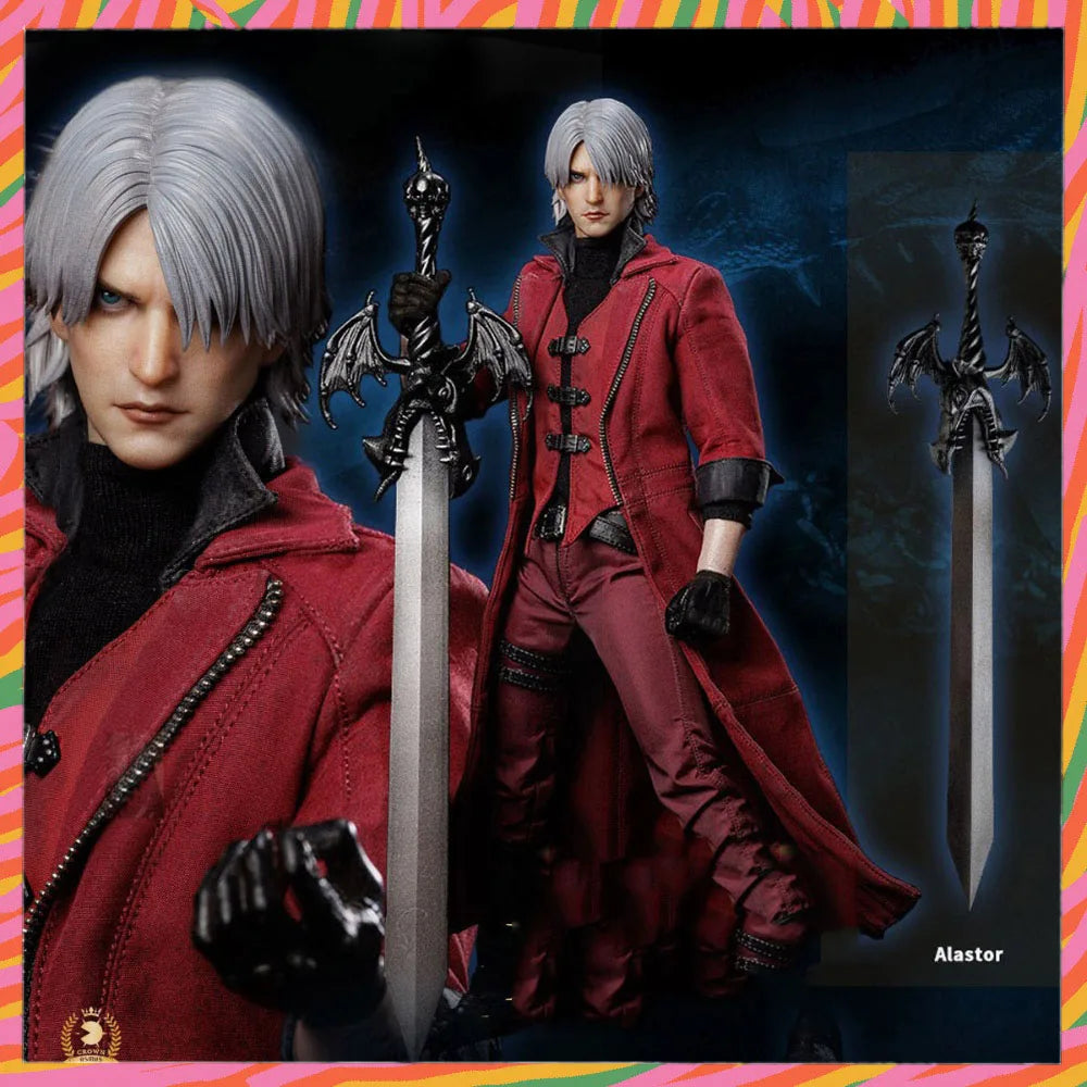 Asmus DMC100LUX 1/6 Scale White Hair Red Clothes Devil Hunter Dante Deluxe Edition Full Set 12inch Action Figure Model Dolls