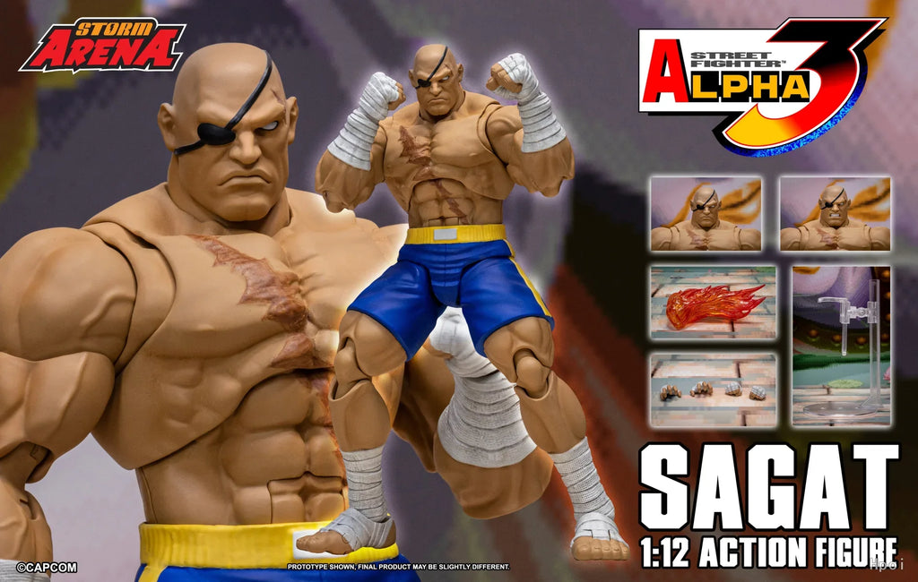 ã€In Stockã€‘Original Storm Collectibles STORM ARENA Street Fighter Alpha 3 Sagat 1/12 Ornament Model Toy