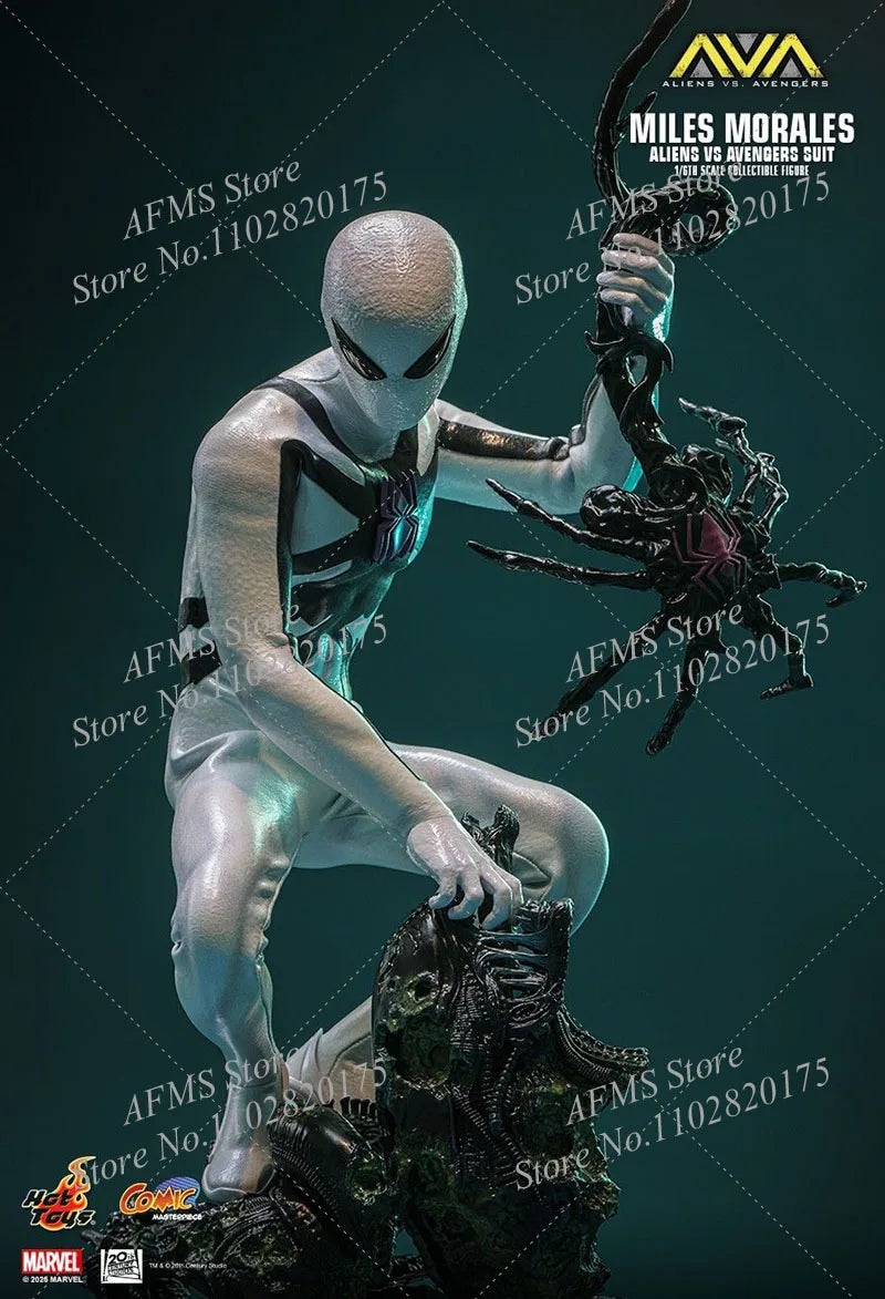 HOTTOYS CMS027 1/6 Scale Collectible Figure Miles Morales Aliens Avengers Suit Full Set 12Inch Men Soldier Action Figure Model T