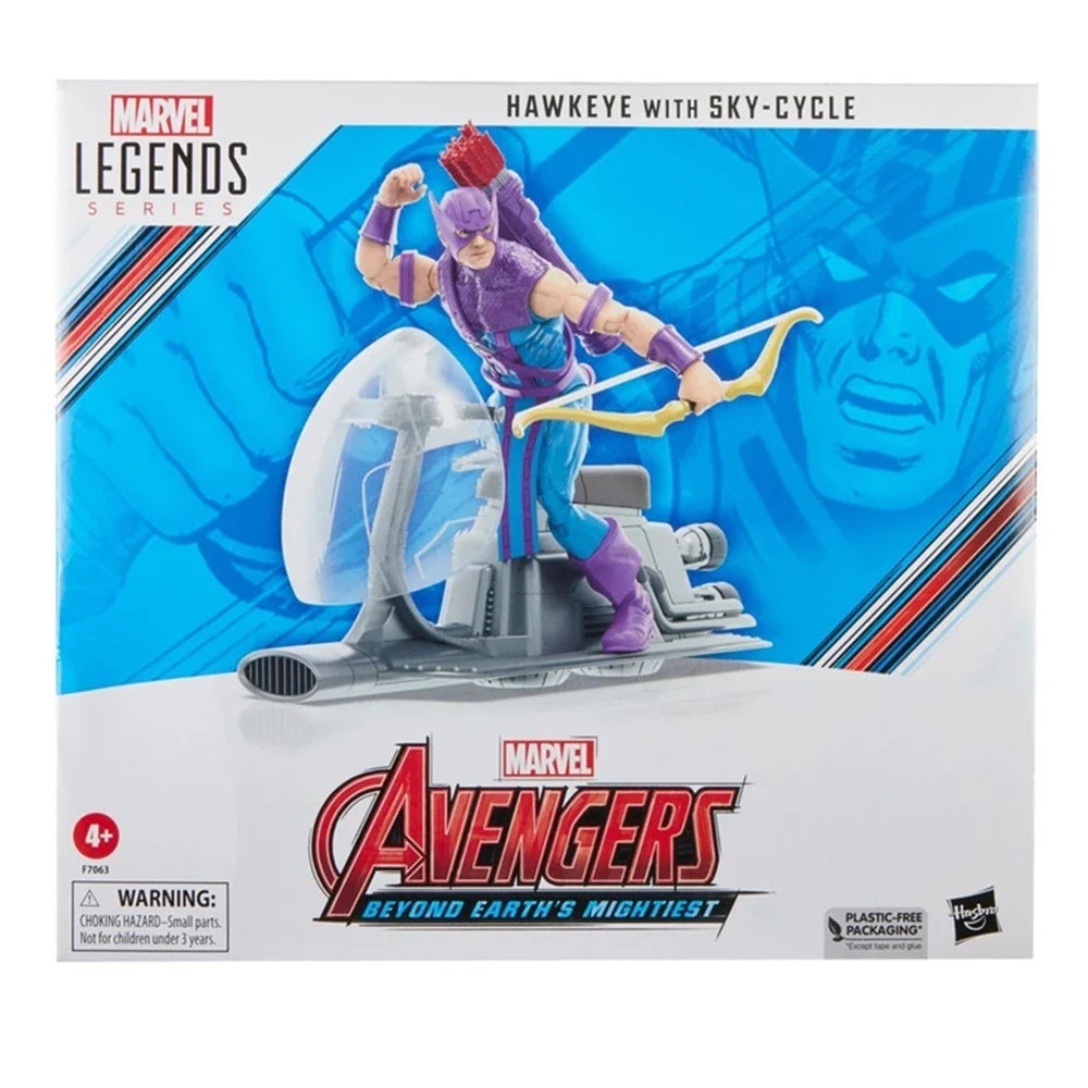 Hasbro Marvel Legends The Avengers 60th Anniversary Hawkeye with Sky-Cycle 6-Inch Action Figure and Vehicle Toy Birthday Gift