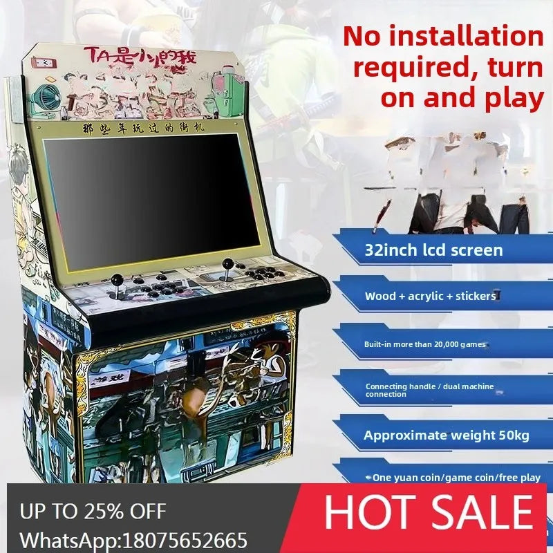 SGF Arcade Coin Operated Large 97 Retro Street Fighter Two-Player Desktop Joystick Home Use