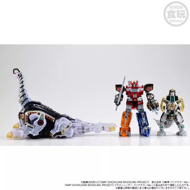 Bandai Food and Play SMP Dinosaur Team CLEAR COLOR VER Beast Riding God Thunder Dragon King Boys Collection of Christmas Gifts