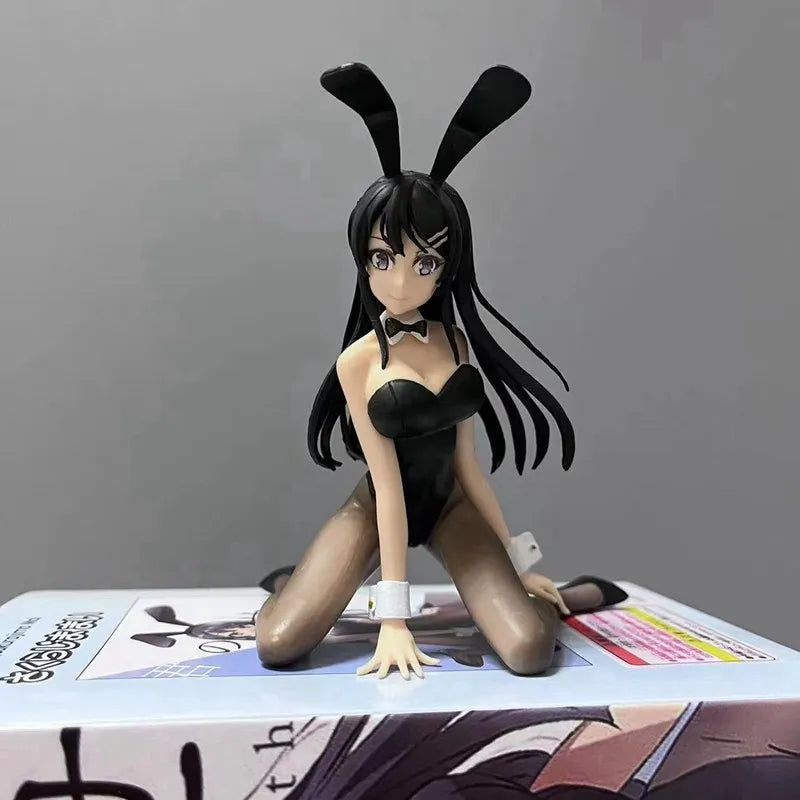 Anime Figure Sakurajima Mai Black Silk Sexy Bunny Girl PVC Detachable Adult Series Peripheral Collection Display Gift