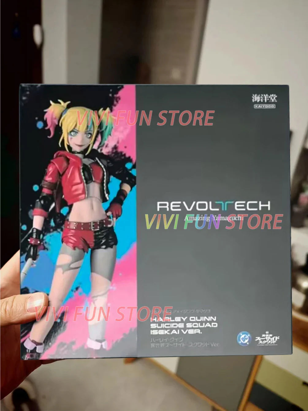 In Stock Kaiyodo Harley Quinn SUICIDE SQUAD ISEKAI VER. Movability Model Toys Revoltech AMAZING YAMAGUCHI The Clown's Girl