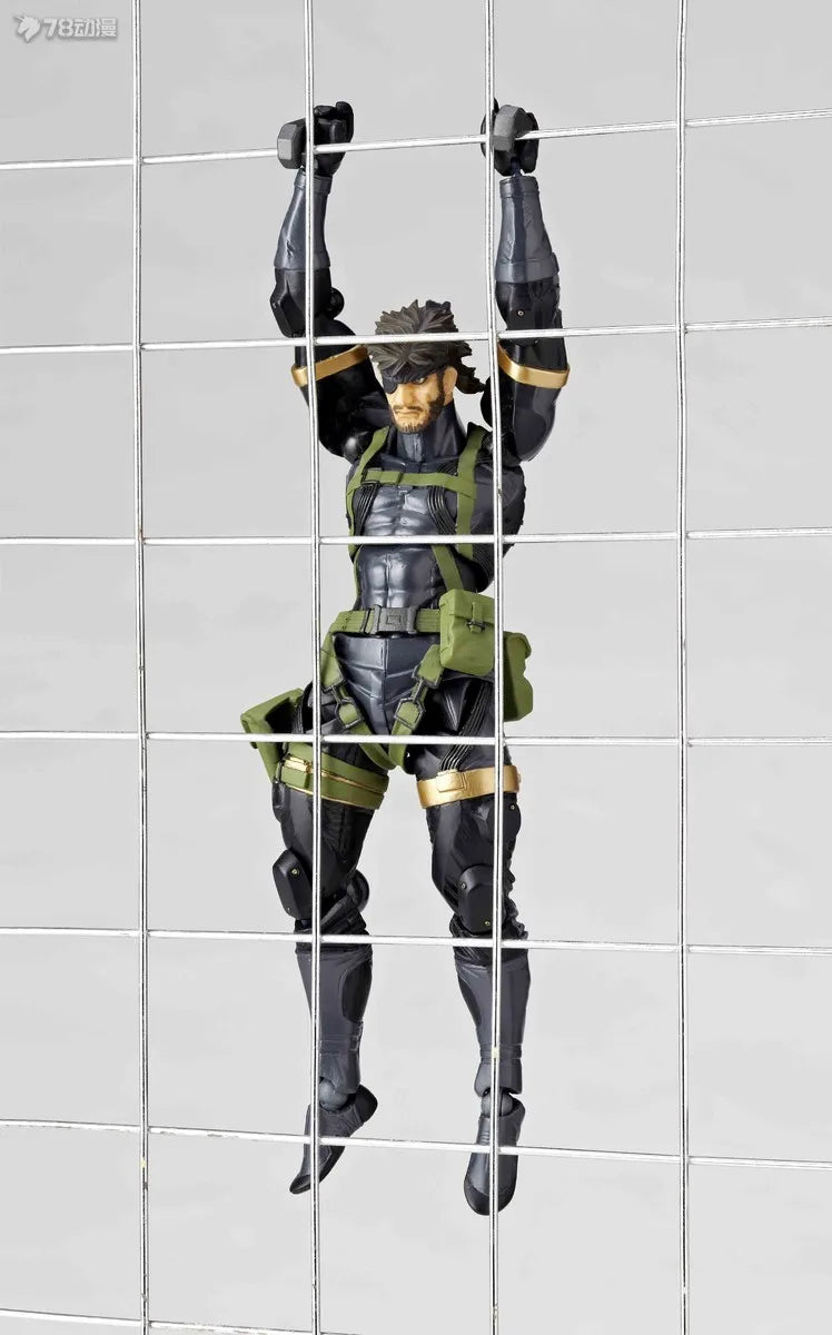 Kaiyodo Original Revoltech Metal Gear Solid Mobile Series SNAKE  Action Figure Model Toys Movable Model Ornaments Gifts for Boys