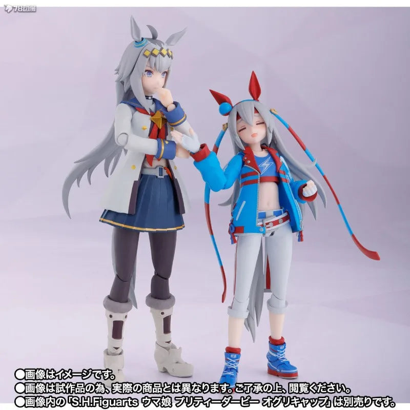 In Stock BANDAI Original SHF Oguri Cap Tamamo Cross Umamusume:Pretty Derby Anime Figure Model Toy Collectible Gift Children Girl