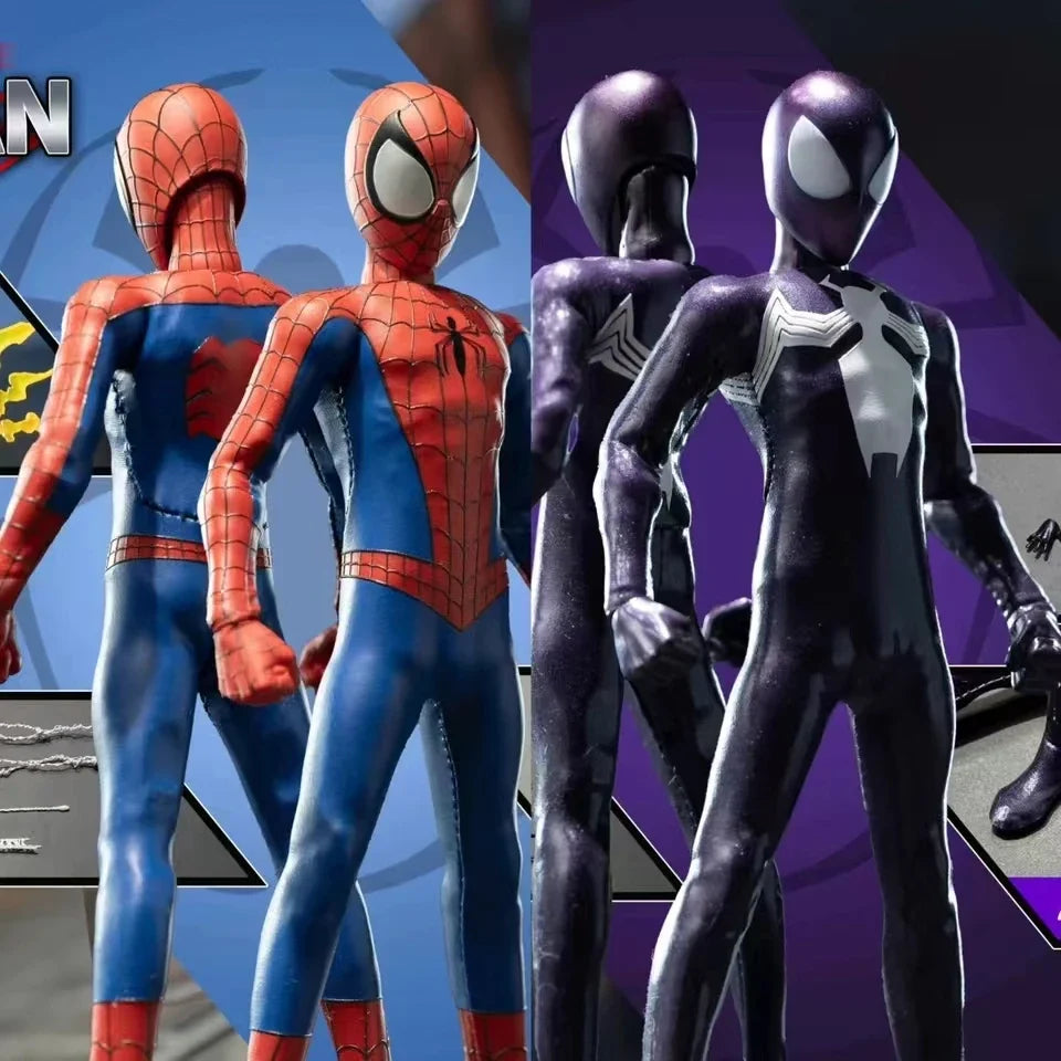 1/12 Scale Male Soldier Ultimate Netman Red /Black Spider Hero Full Set 6-inches Action Figure Model Doll Gifts Collecion