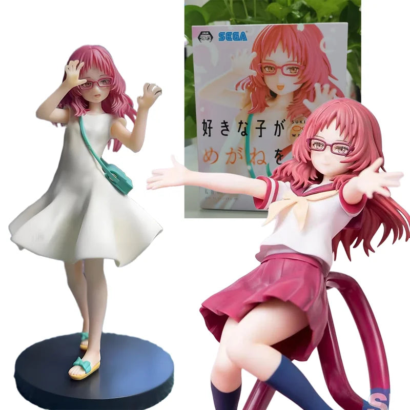 Original Sega The Girl I Like Forgot Her Glasses Luminasta Mie Ai Grimace Hug Private Server Pvc Collector Figure Model Toy Gift