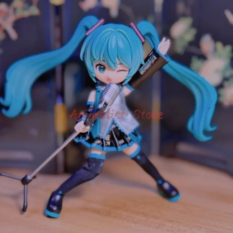 IN STOCK 14cm Blokees Hatsune Miku Cartoon Assembly Figurine Original Toy Anime Action Figure Pvc Toys Doll Collection  Gift