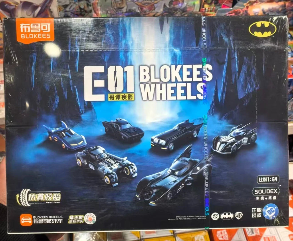 Auf Lager Blokees Neues E01 Gotham Shadow Batmobil Modellbausatz Actionfigur Modell Kundenspezifisches Kindergeschenk