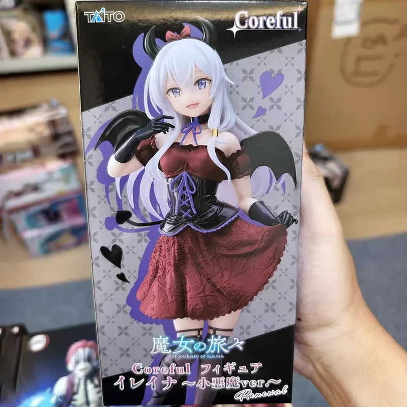 New In Stock Genuine Taito Coreful Wandering Witch: The Journey Of Elaina 18cm  Little Demon Ver. ~ Renewal Figurine Cute Model