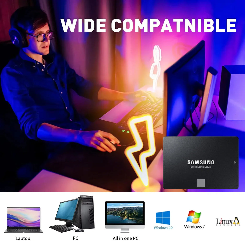 SAMSUNG 870 EVO SSD SATAIII MLC Internal Solid State Disk 2.5 HDD Hard Storage Drive For Laptop Microcomputer Desktop PS4 PS5