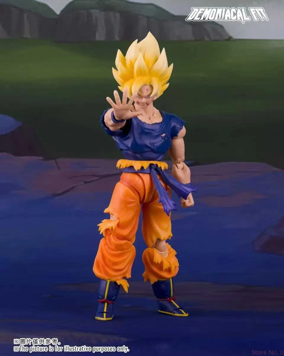 Dragon Ball Z Goku Action Figure - Demoniacal Fit Rage Awakening Battle Damage Shf Goku Collectible Toy For Desktop Decoration
