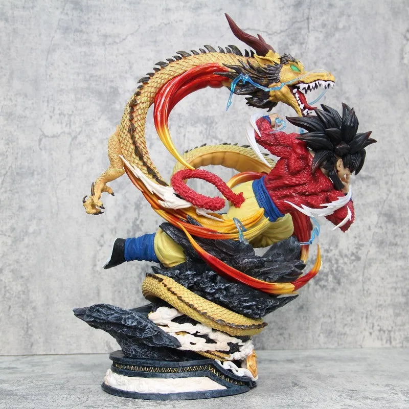 45cm Dragon Ball Figure Son Goku Super Saiyan Double-headed Eagle Anime Collectible Model Desktop Ornaments Holiday Gifts Toys