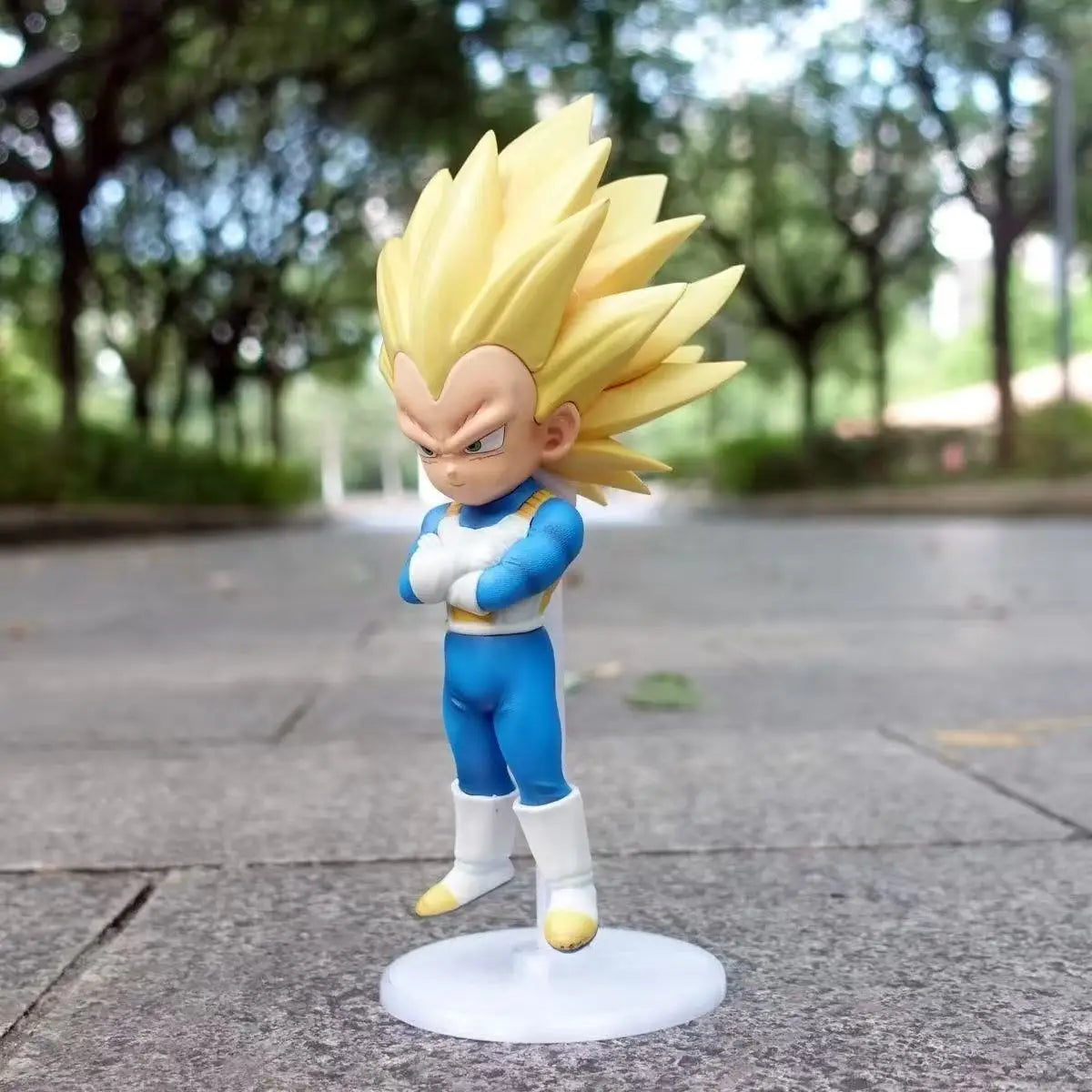 Q Version Dragon Ball Ssj3 Vegeta Figure 21cm/ 8.27inch Super Saiyan 3 Goku Action Figures Collection Model Toys Gifts