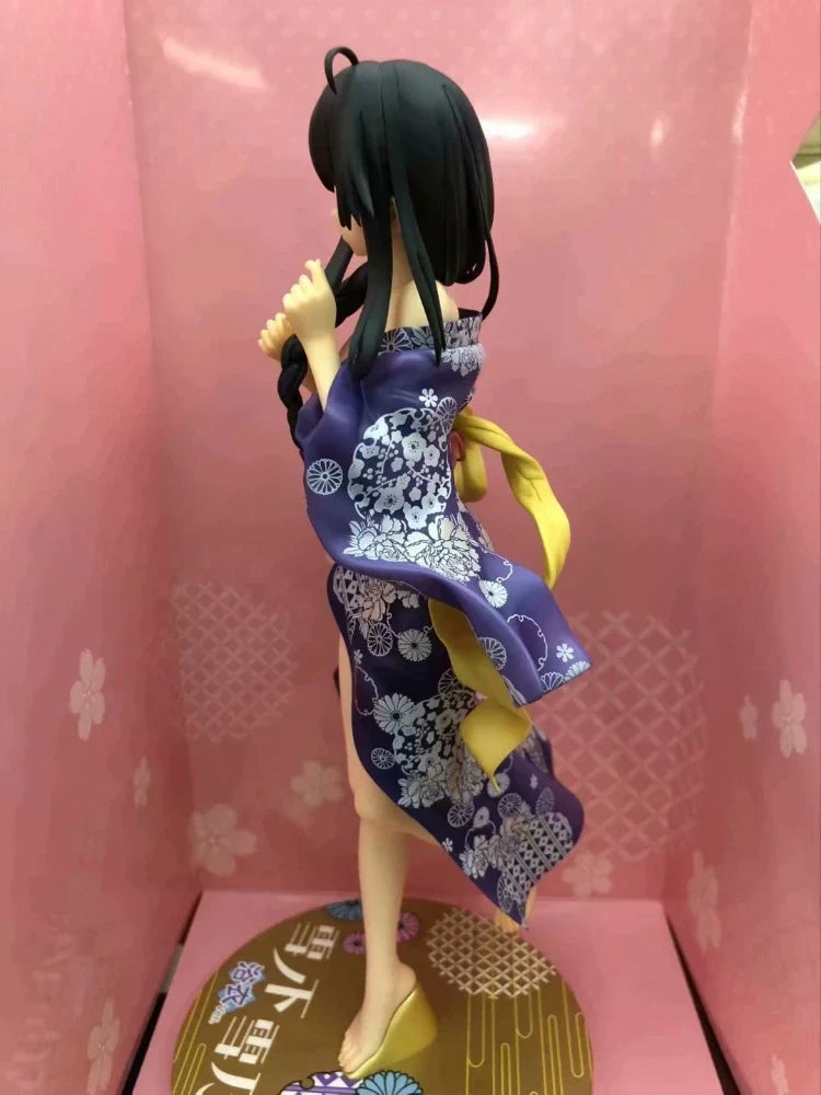 26cm Yukinoshita Yukino Figure Oregairu Standing Pose Yukata Anime Collectible Boxed Desktop Decor Figurine For Otaku Fans