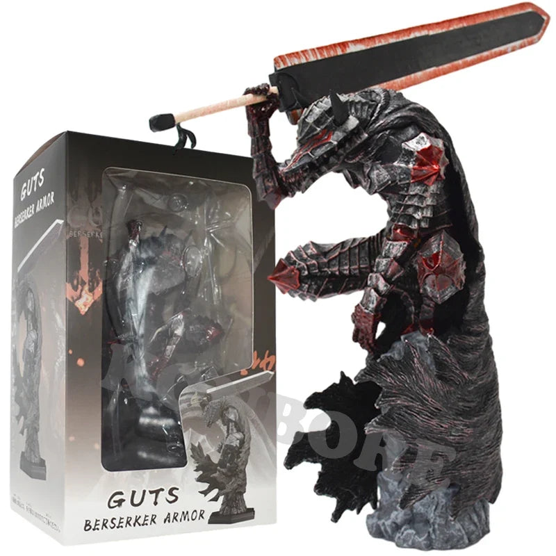 25cm Berserk Guts L Anime Figure Guts Berserker Armor Action Figure Berserk Black Swordsman Figurine Collectible Model Doll Toys