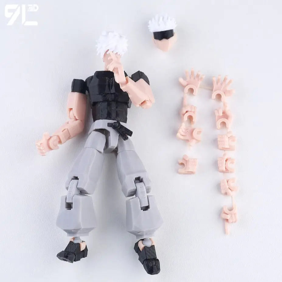9L3D Printed Anime Naruto Jujutsu Kaisen One Piece Characters Lucky13 Dummy Action Figures Multi-Jointed T13 Mannequin Toys