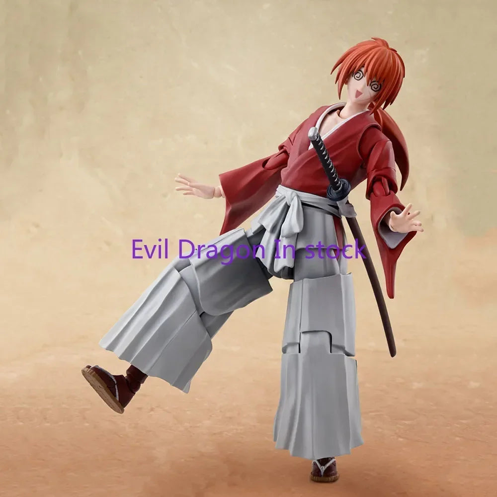 100% Original Bandai Sh Figuarts Shf Himura Kenshin Action Figures Anime Model Toys Figura Collection Gifts in Stock