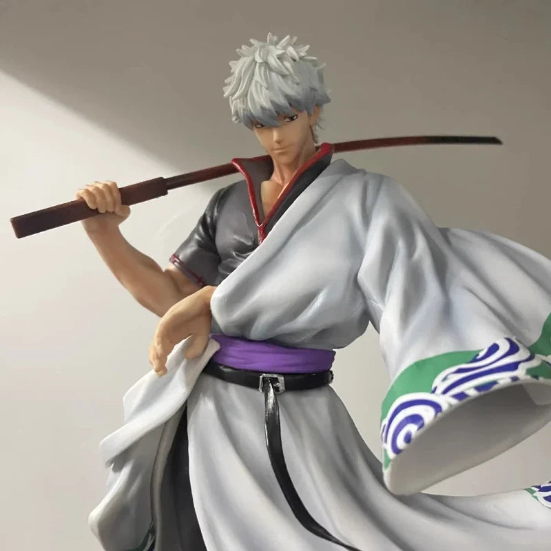 30cm Gintama Sakata Gintoki 2.0 Action Figure Resin Anime Statue With Scene Base Collectible Model Toy Desktop Ornament Boy Gift