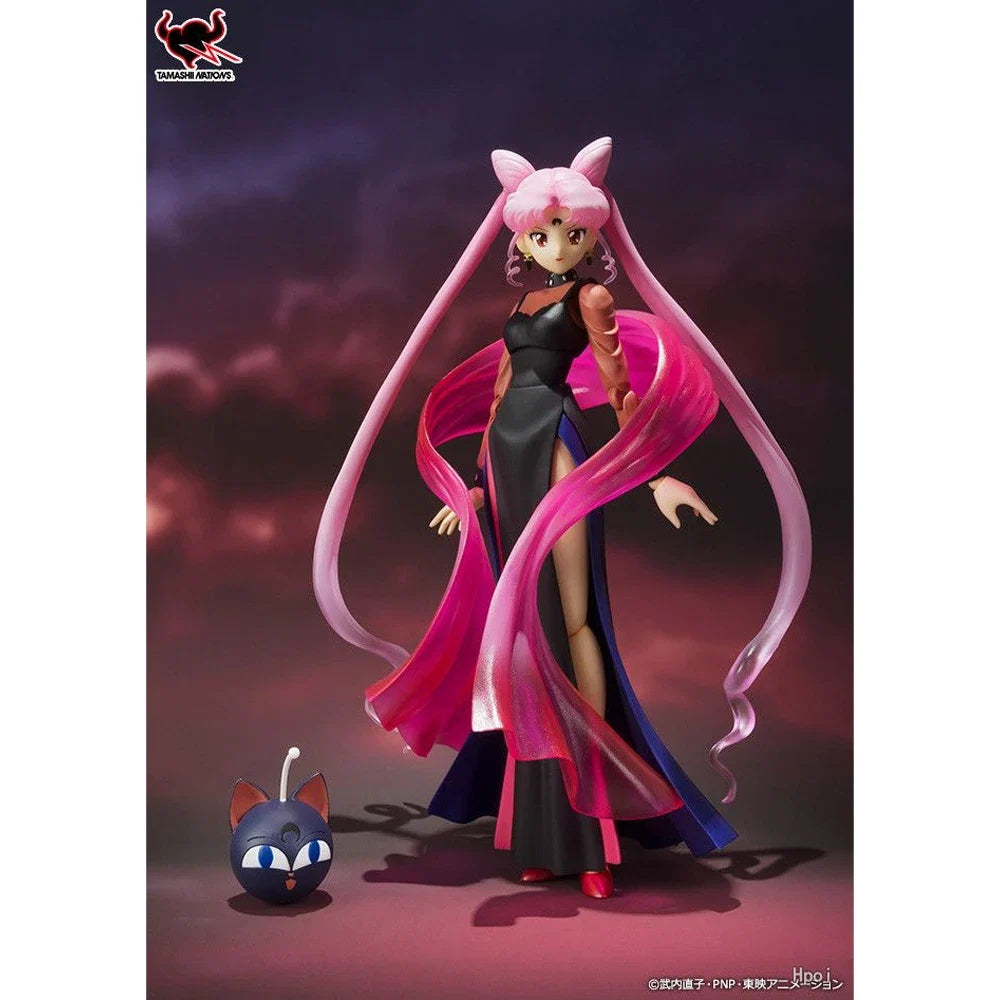 100% Authentic In Stock Bandai S.H.Figuarts Pretty Guardian Sailor Moon Crystal Season III Black Lady Anime Action Figure