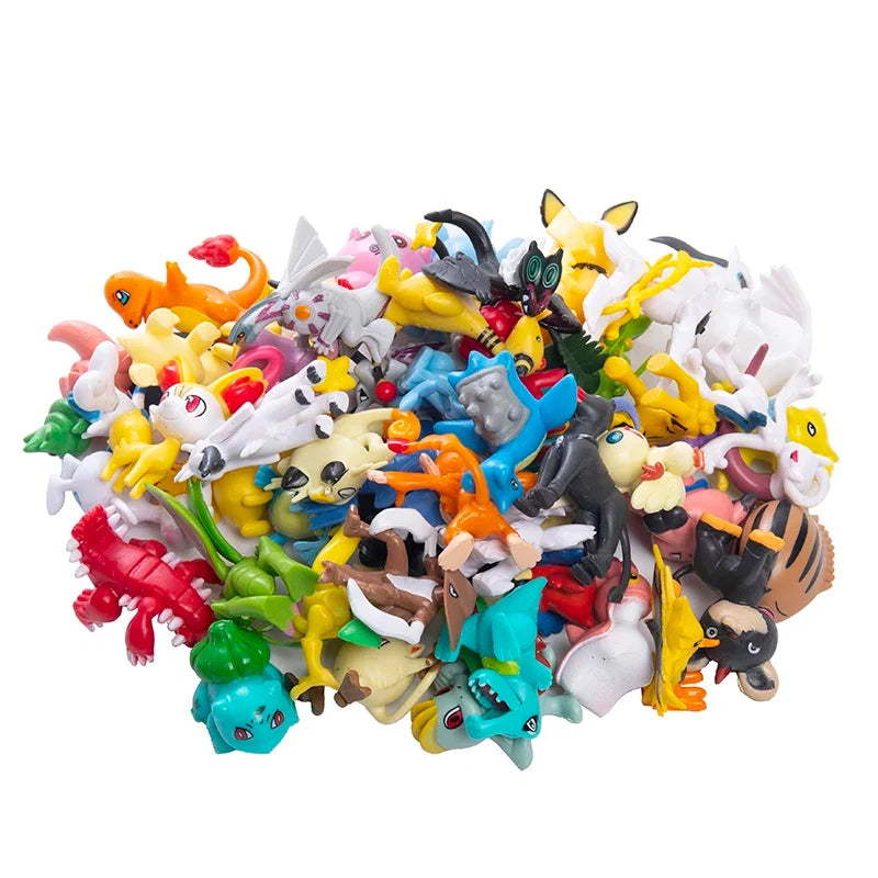 24-144Pcs Large Size Pokemon Anime Figures 4-6cm Not Repeating Different Styles Pikachu Action Pet Collect Model Kids Toy Gifts