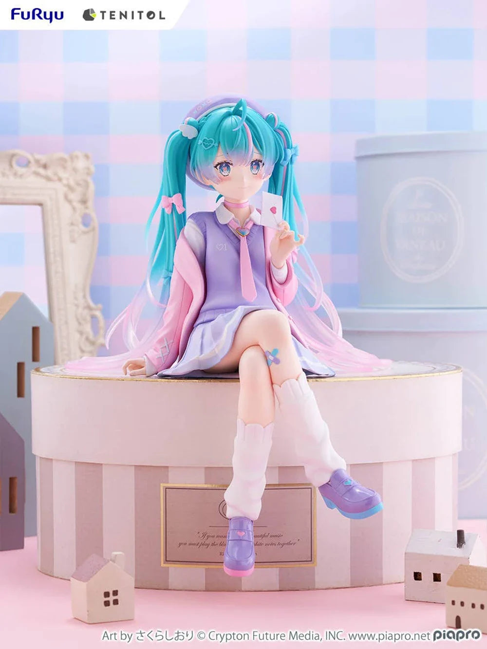 In Stock Original Furyu Tenitol Big Noodle Stopper Figure Hatsune Miku Blazer In Love Ver. 32Cm Big Miku Beauty Figures Gifts