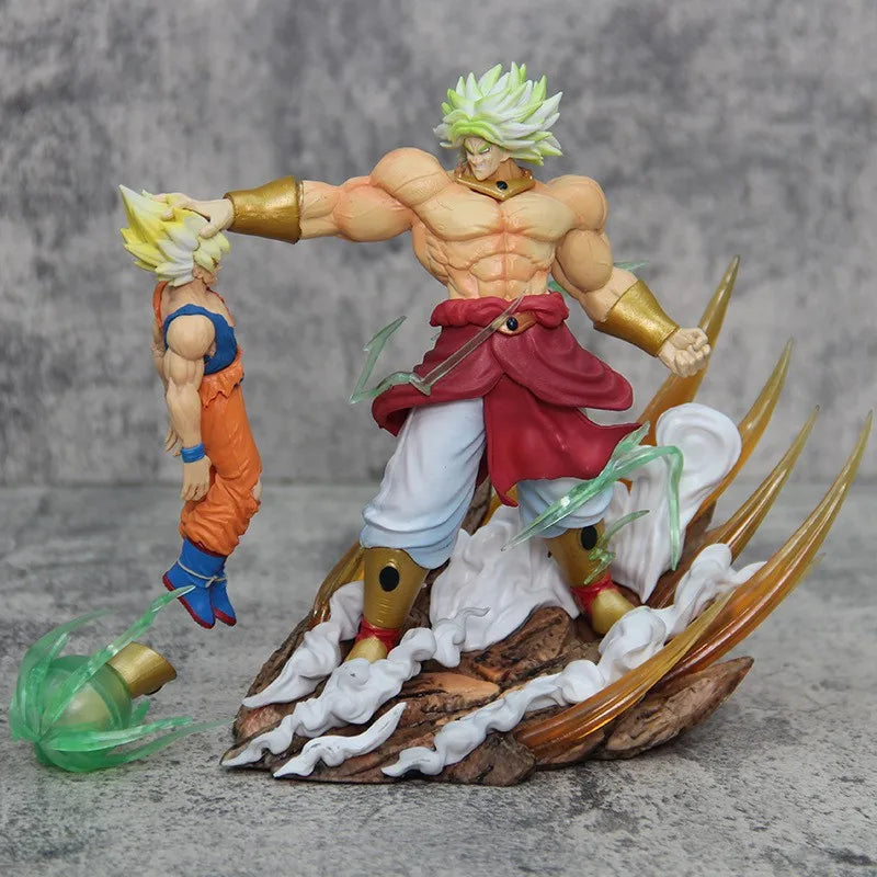 20cm Dragon Ball Anime Figures Broli Vs Goku Action Figures Pvc Model Statue Goku Broly Doll Collectible Toys Birthday Gift