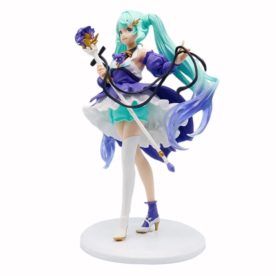 2026 Anime Hatsune Miku 19cm Cinderella Fairy Tale Wonderland Figure, a gift for girls, an anime model ornament.